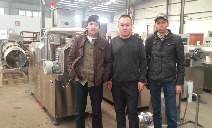 Welcome Turkmenistan Customer Visit Our Corn Flakes Machine