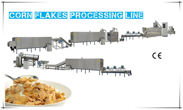 Corn Flakes Processing Line Corn Flakes Equipment Corn Snacks Extruder For Sale
